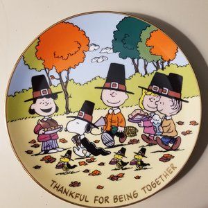 Peanuts Magical Moments Danbury Mint "Thankful for Being Together." Plate